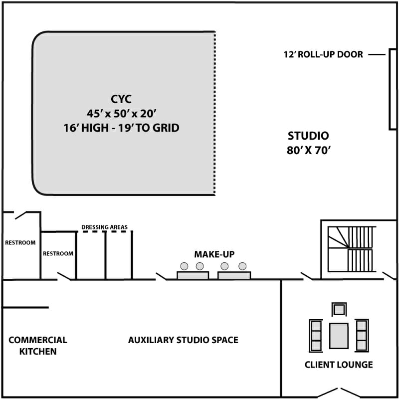Studio 760 floor plan